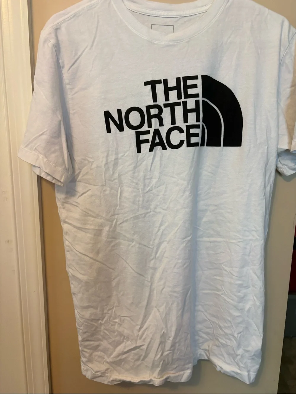 The North Face White Short Sleeve Tee with Black Logo